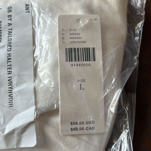 By Anthropologie Tailored Halter Top White L - Picture 3 of 7